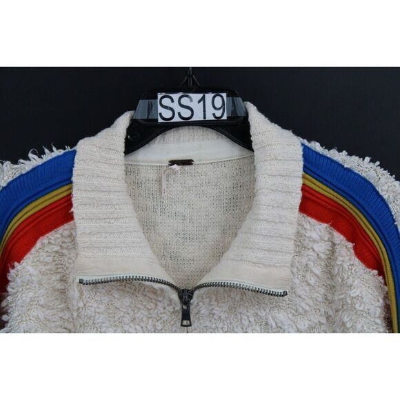 Free People Marshmallow Stripe Sweater In Cream Size: Small - Picture 2 of 6